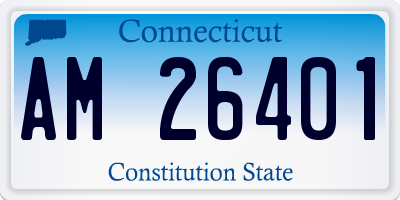 CT license plate AM26401