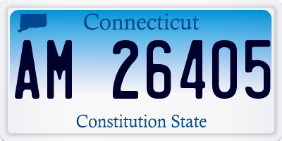 CT license plate AM26405