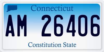 CT license plate AM26406