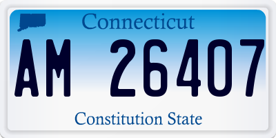 CT license plate AM26407