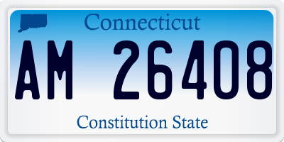 CT license plate AM26408