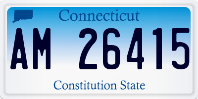 CT license plate AM26415