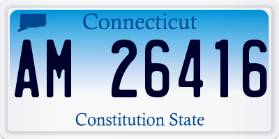 CT license plate AM26416