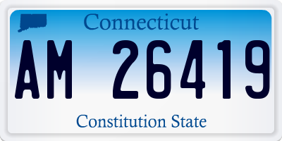 CT license plate AM26419