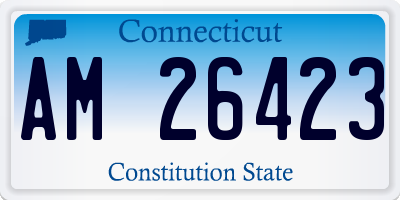 CT license plate AM26423