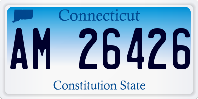 CT license plate AM26426