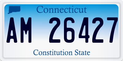 CT license plate AM26427