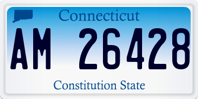 CT license plate AM26428