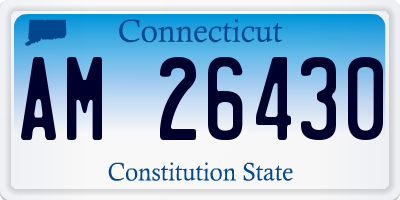 CT license plate AM26430