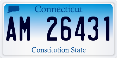 CT license plate AM26431
