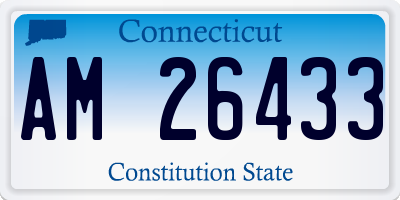 CT license plate AM26433