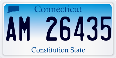 CT license plate AM26435