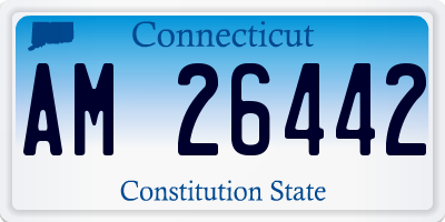 CT license plate AM26442