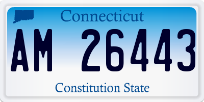 CT license plate AM26443