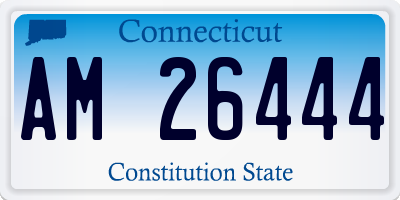 CT license plate AM26444