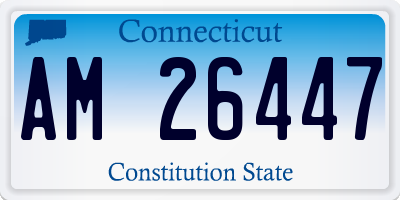 CT license plate AM26447