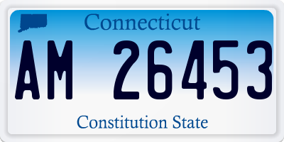 CT license plate AM26453