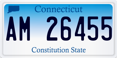 CT license plate AM26455