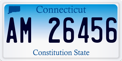 CT license plate AM26456