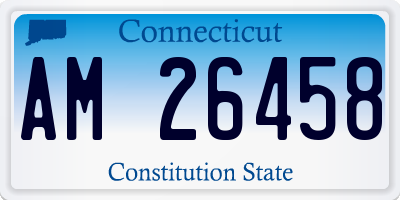 CT license plate AM26458