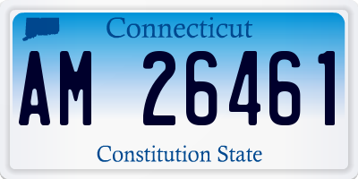 CT license plate AM26461