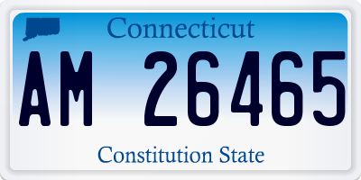 CT license plate AM26465