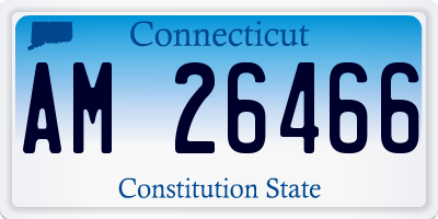 CT license plate AM26466