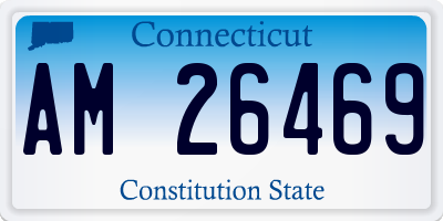 CT license plate AM26469