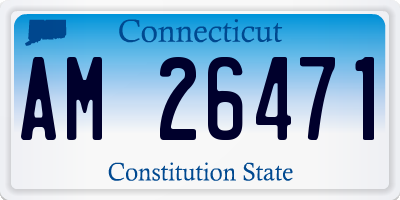 CT license plate AM26471