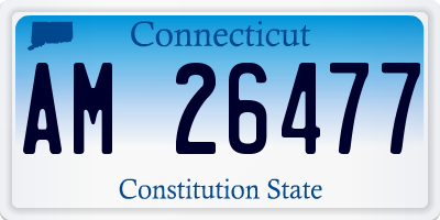 CT license plate AM26477