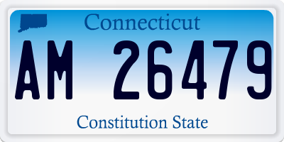 CT license plate AM26479