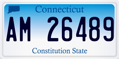CT license plate AM26489