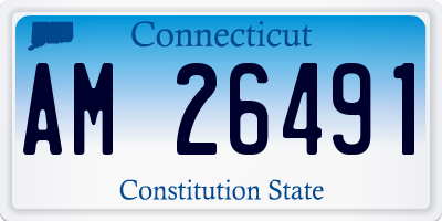 CT license plate AM26491