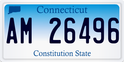 CT license plate AM26496