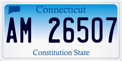 CT license plate AM26507