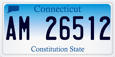CT license plate AM26512