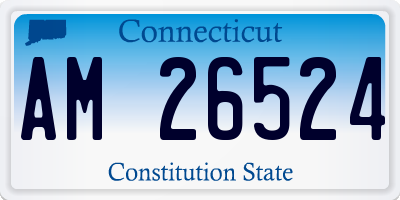 CT license plate AM26524