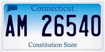 CT license plate AM26540