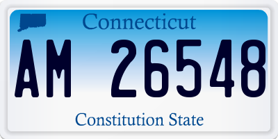 CT license plate AM26548
