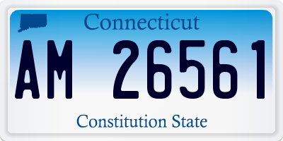CT license plate AM26561