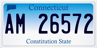 CT license plate AM26572