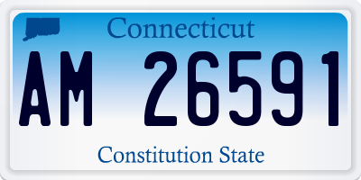 CT license plate AM26591
