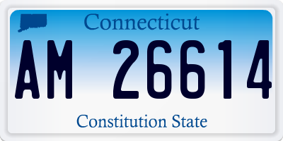 CT license plate AM26614