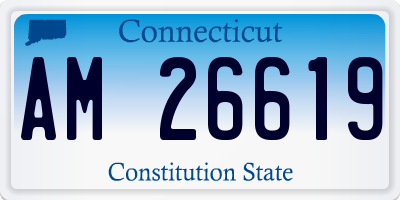 CT license plate AM26619