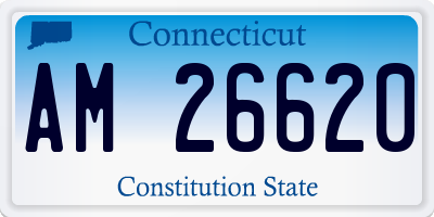 CT license plate AM26620
