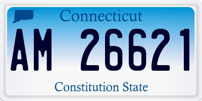 CT license plate AM26621