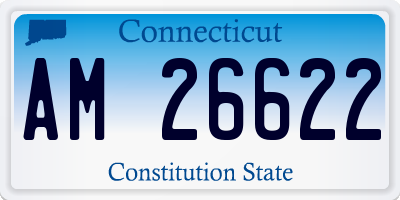 CT license plate AM26622
