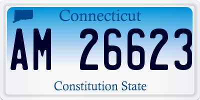 CT license plate AM26623