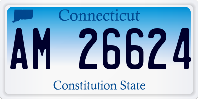 CT license plate AM26624
