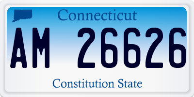 CT license plate AM26626